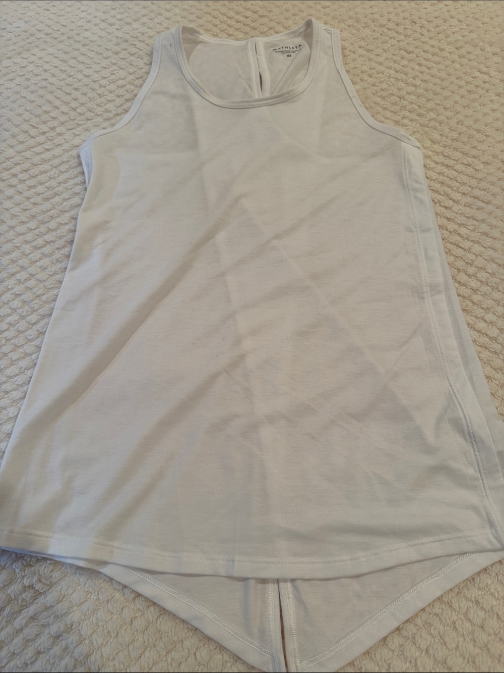 Athleta White Scoop Neck Tank